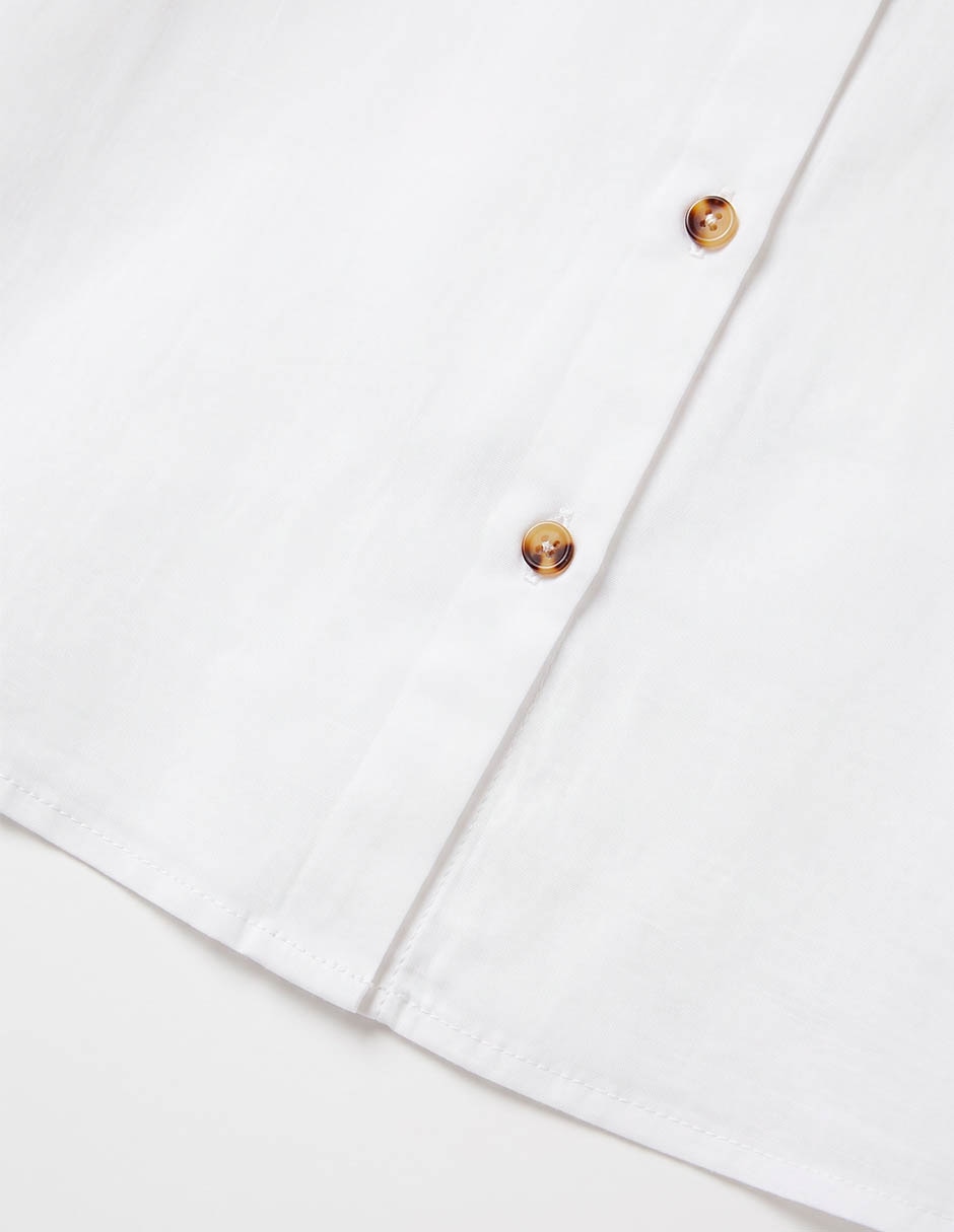 Camisa de vestir de algodón manga larga unisex 4