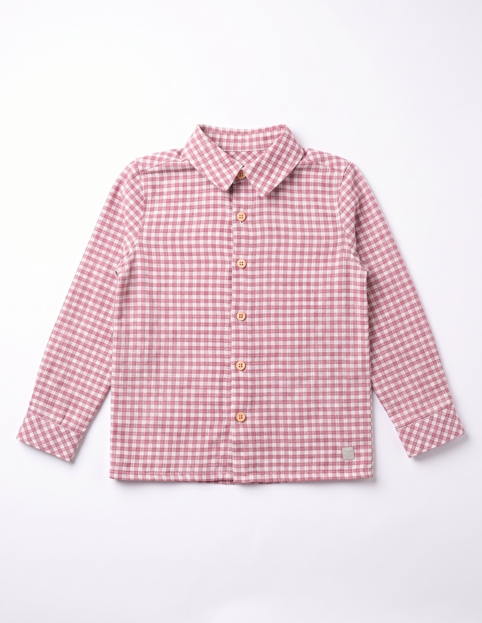 Camisa casual de algodón manga larga para bebé niña Camisa casual de algodón manga larga para bebé niña