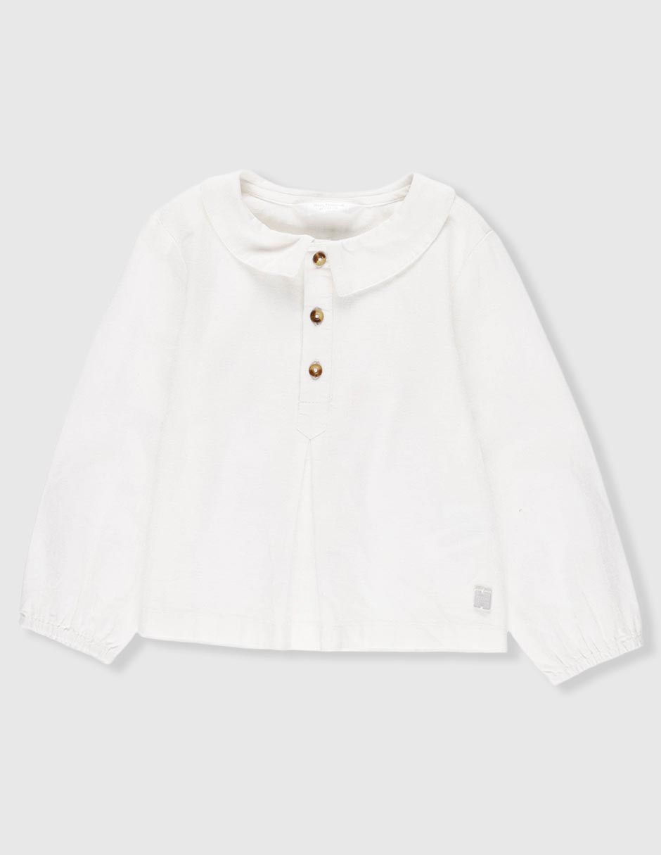 Camisa formal manga lara para niña 2