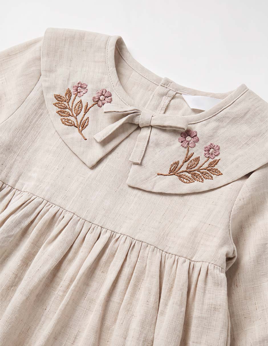 Vestido manga volantes para niña 2