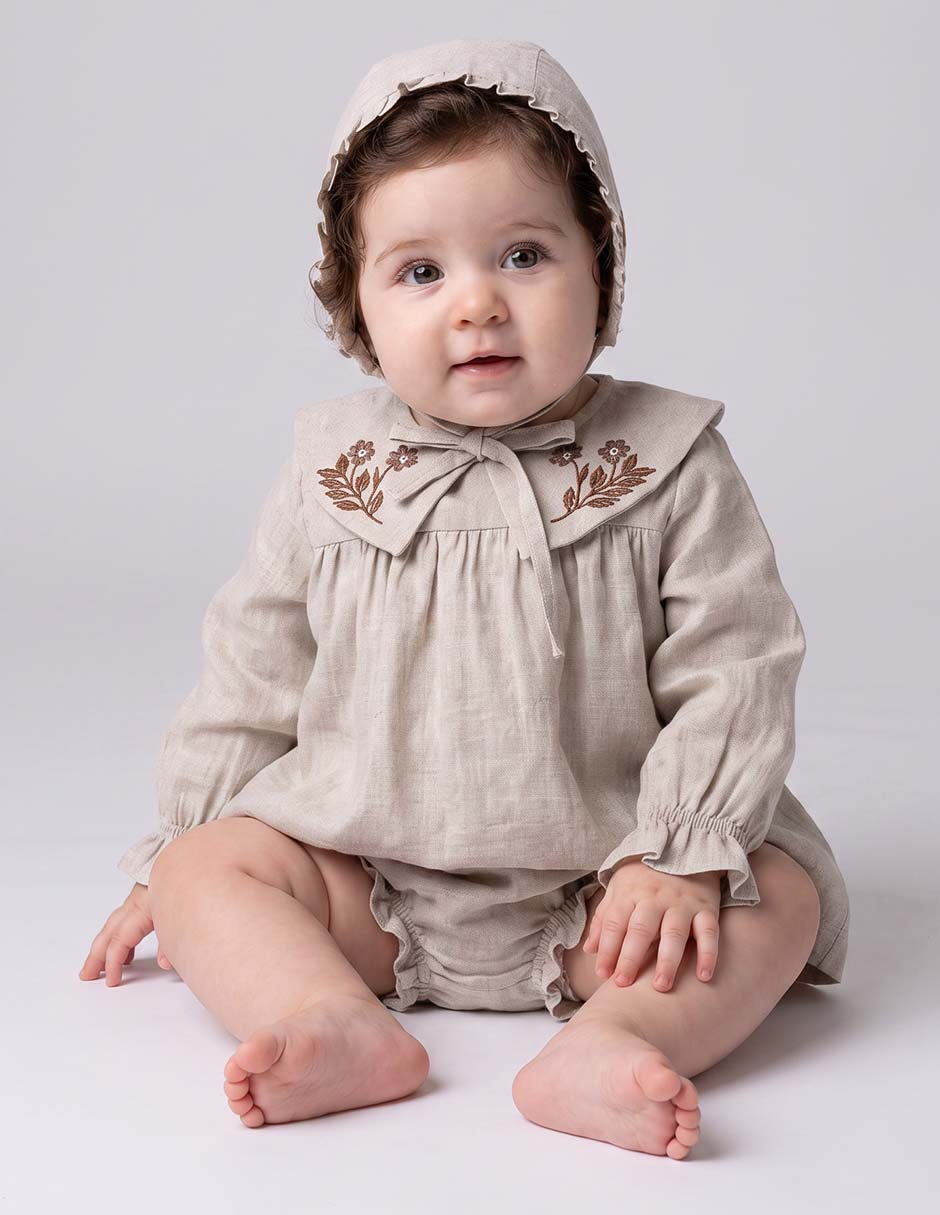 Vestido mon caramel manga larga para niña