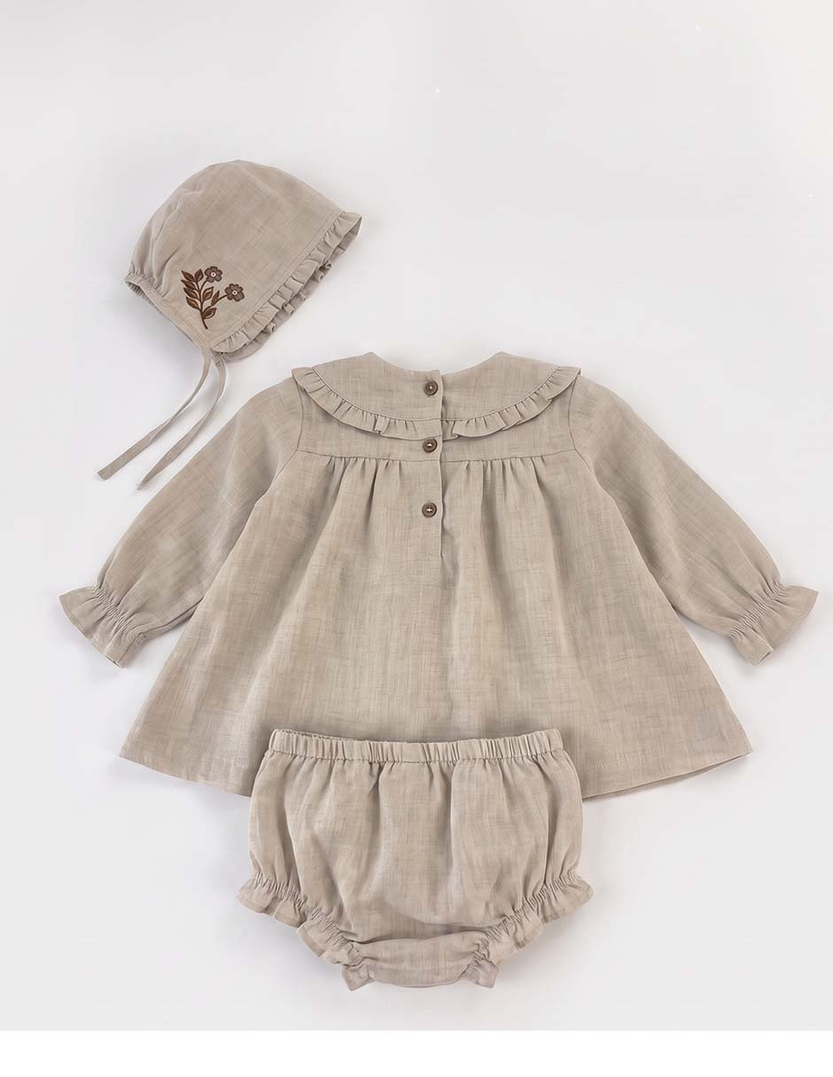 Vestido mon caramel manga larga para niña 3