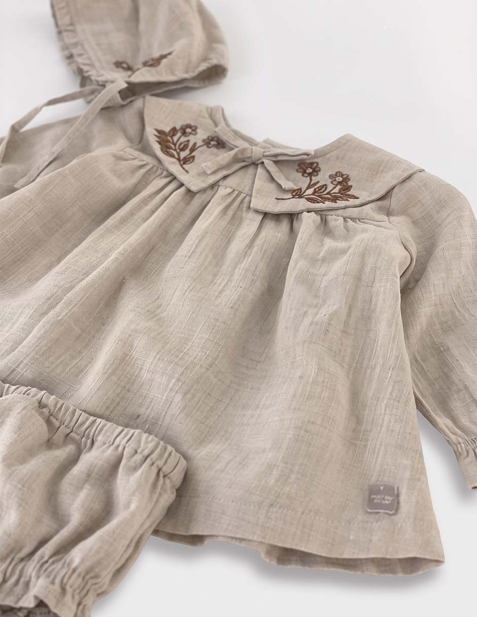 Vestido mon caramel manga larga para niña 2