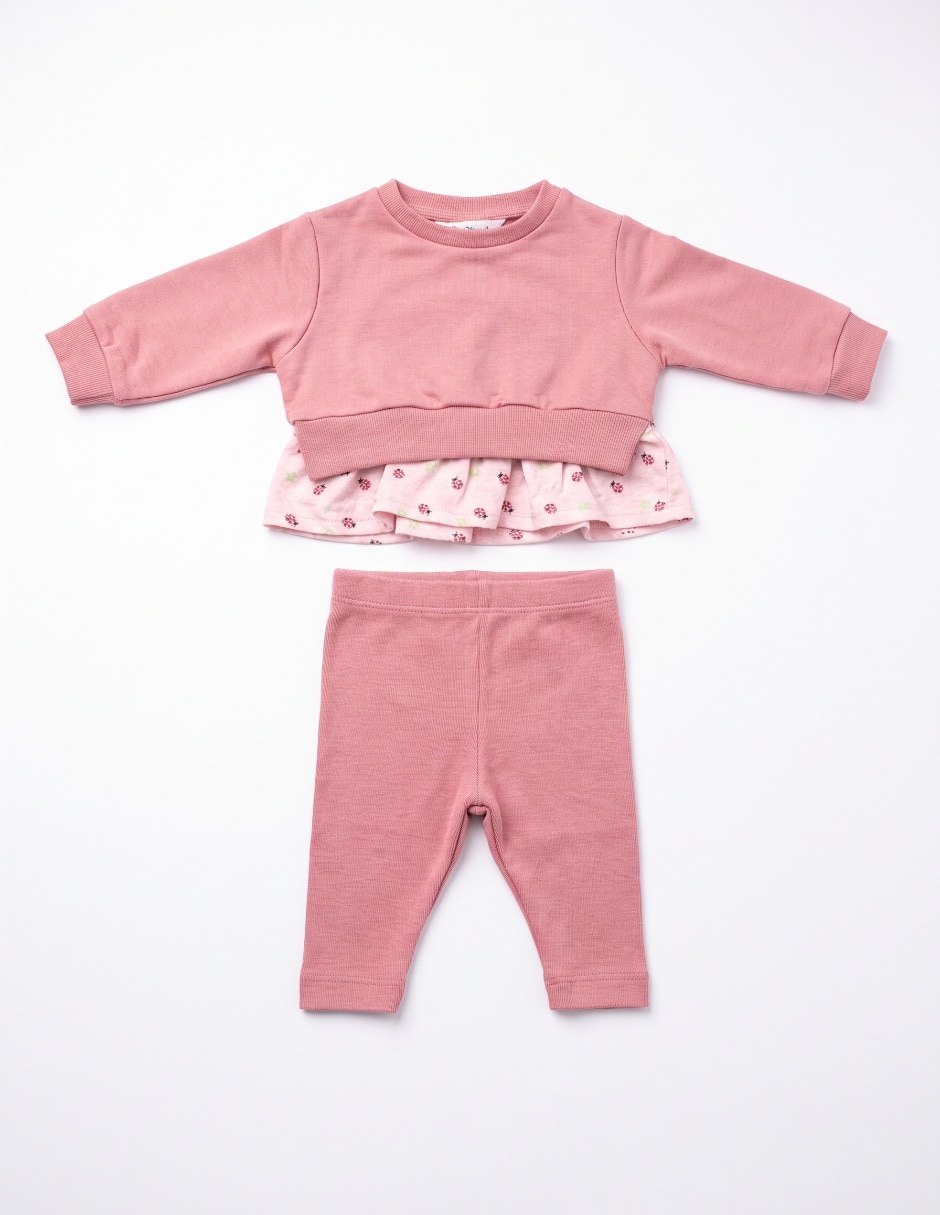 Conjunto casual de algodón para bebé niña Conjunto casual de algodón para bebé niña