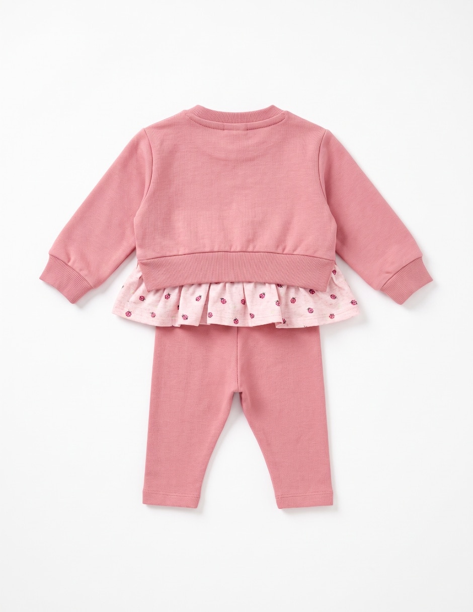 Conjunto casual de algodón para bebé niña 2