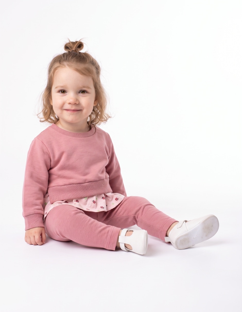 Conjunto casual de algodón para bebé niña 4