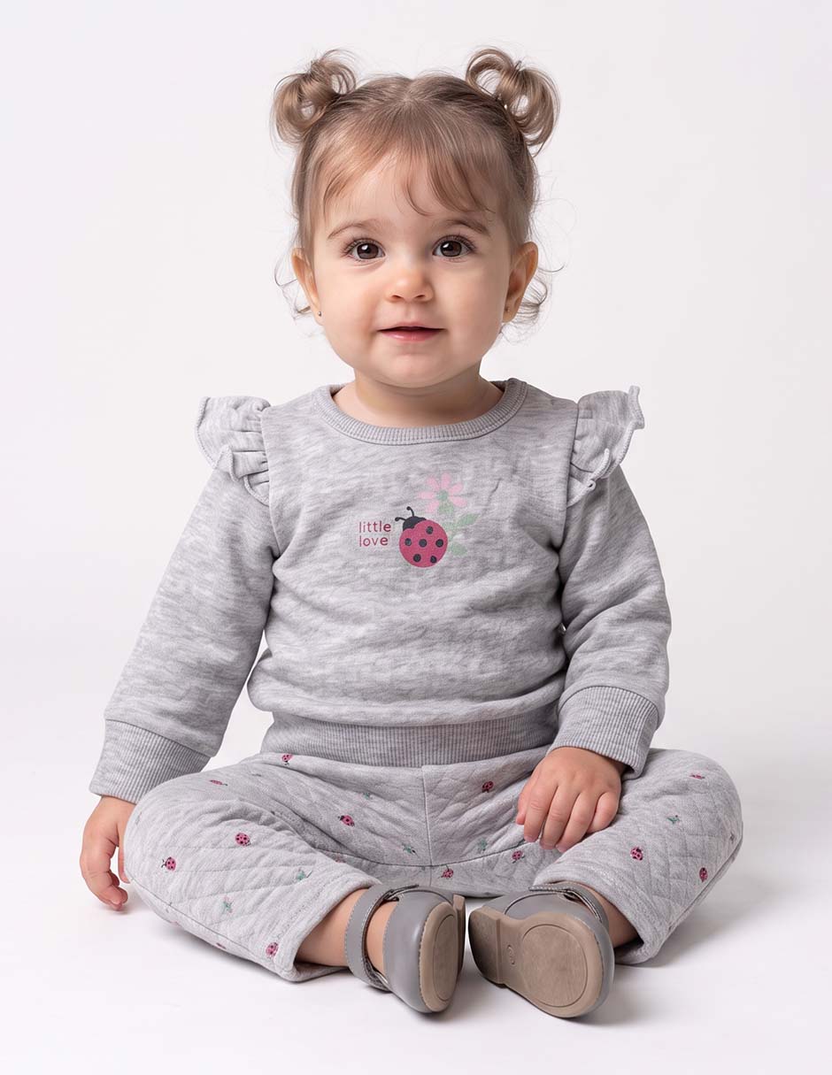 Conjunto de algodón para bebé niña 2 piezas 2