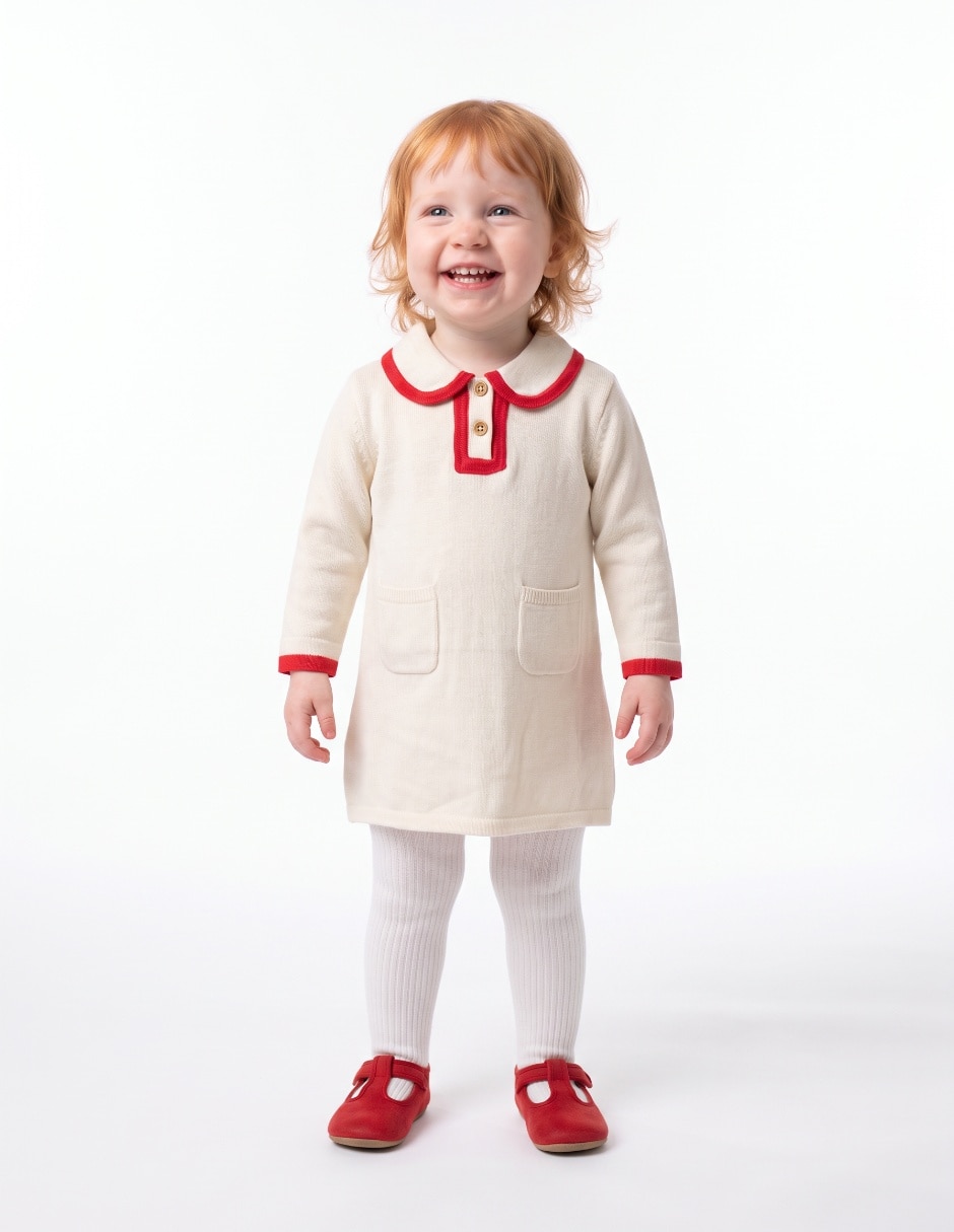 Vestido manga larga para niña Vestido manga larga para niña