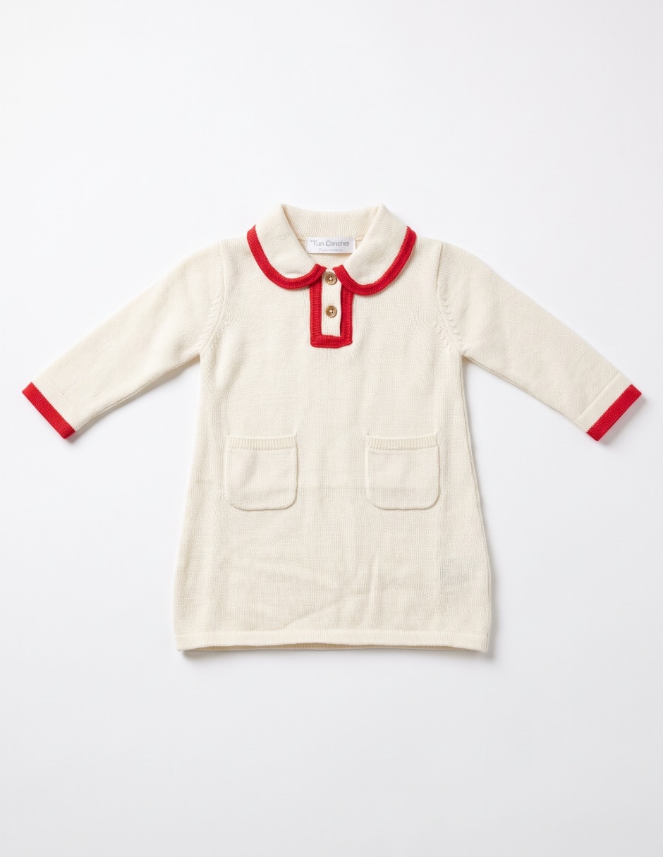 Vestido manga larga para niña 3