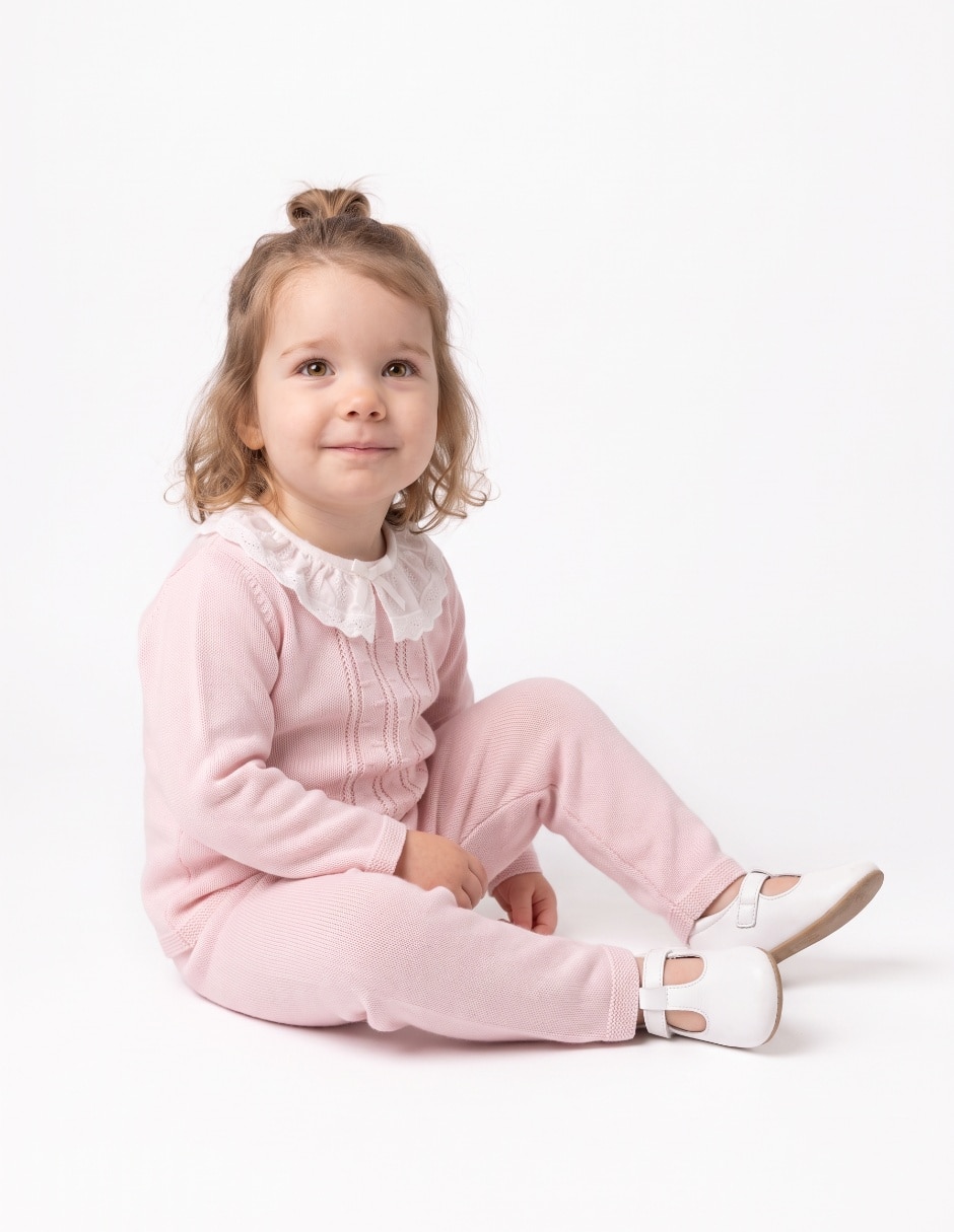 Conjunto casual de algodón para bebé niña Conjunto casual de algodón para bebé niña