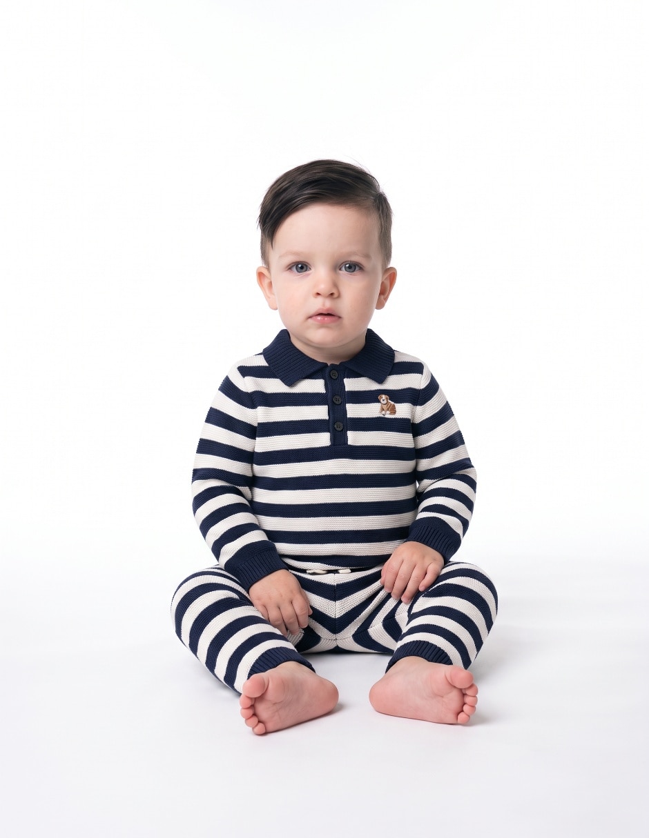 Conjunto casual de algodón para bebé niño Conjunto casual de algodón para bebé niño