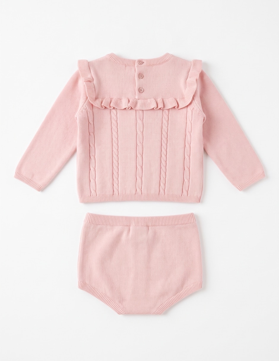 Conjunto casual de algodón para bebé niña 2