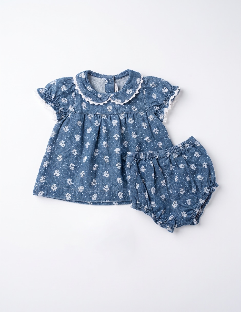 Conjunto casual de algodón para bebé niña