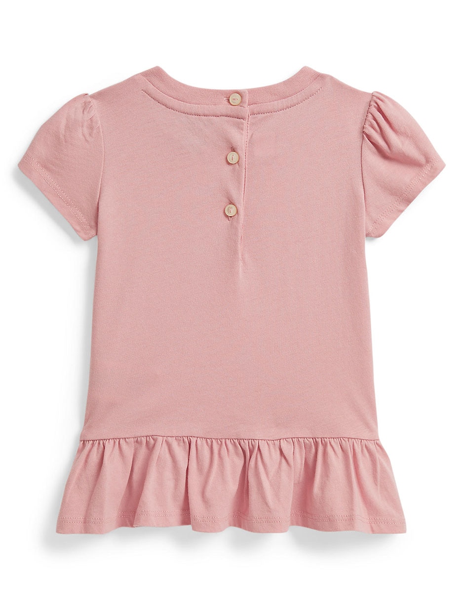 Playera polo ralph lauren manga regular para niña