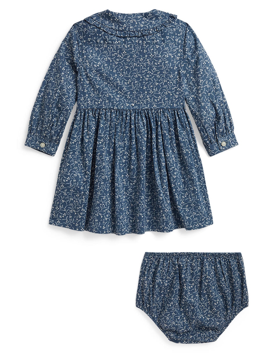 Vestido manga con puño para niña 5