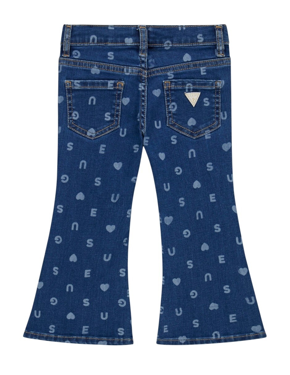 Jeans flare lavado obscuro para bebé niña 3