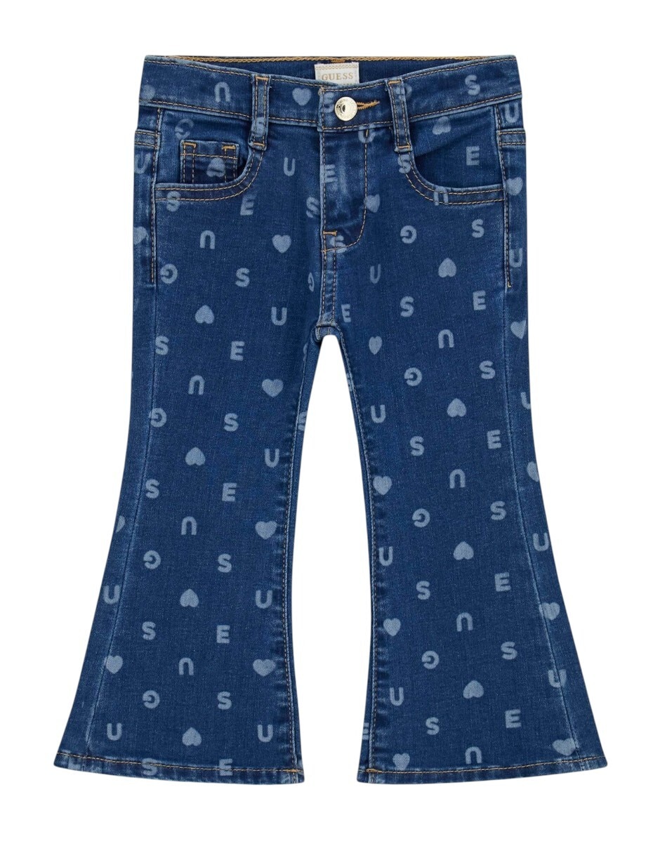Jeans flare lavado obscuro para bebé niña Jeans flare lavado obscuro para bebé niña