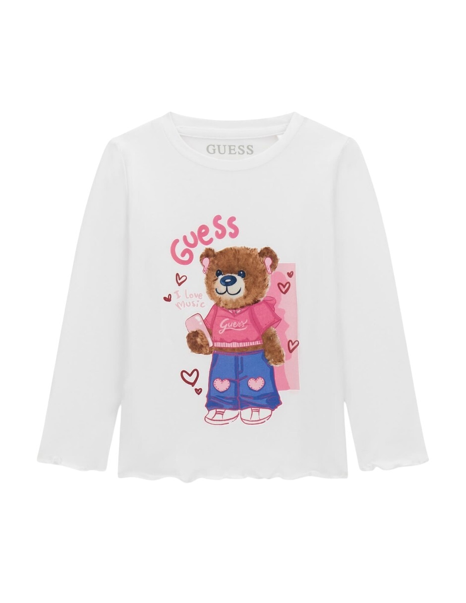 Playera manga larga para bebé niña Playera manga larga para bebé niña