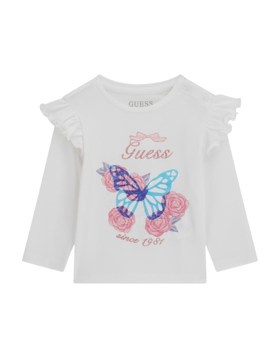 Playera manga larga para bebé niña Playera manga larga para bebé niña
