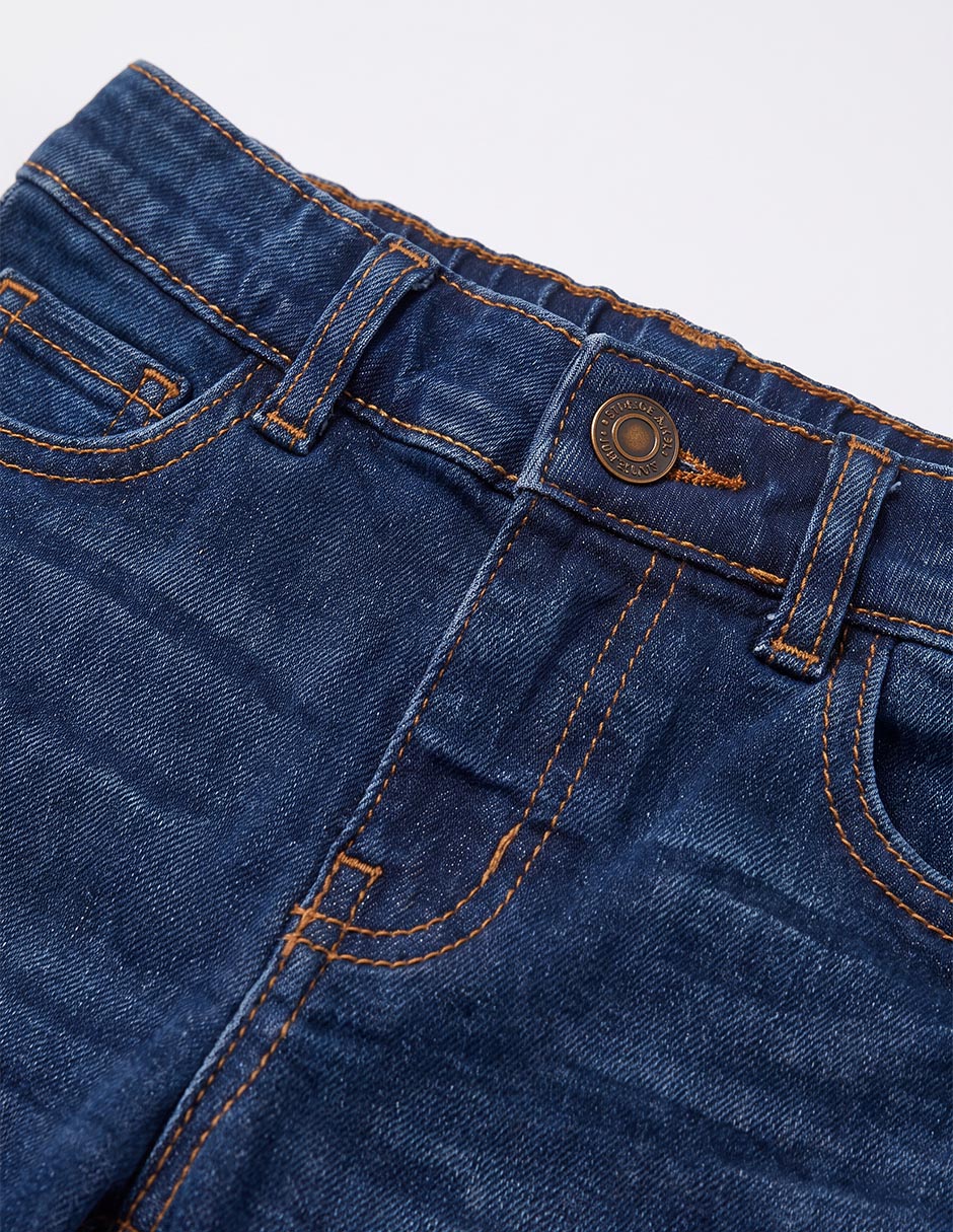 Jeans straight lavado stone wash para bebé niño