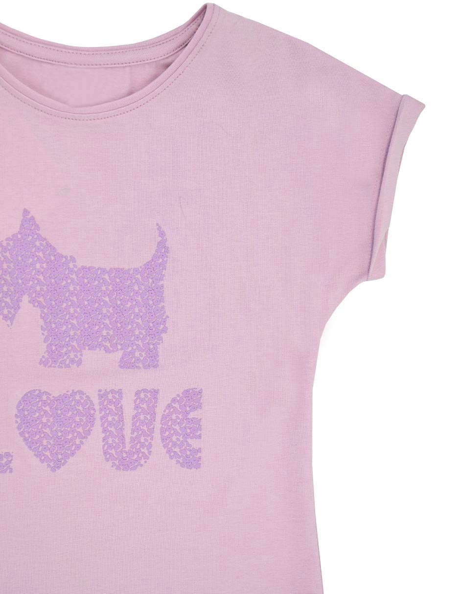 Playera love manga corta para niña 3
