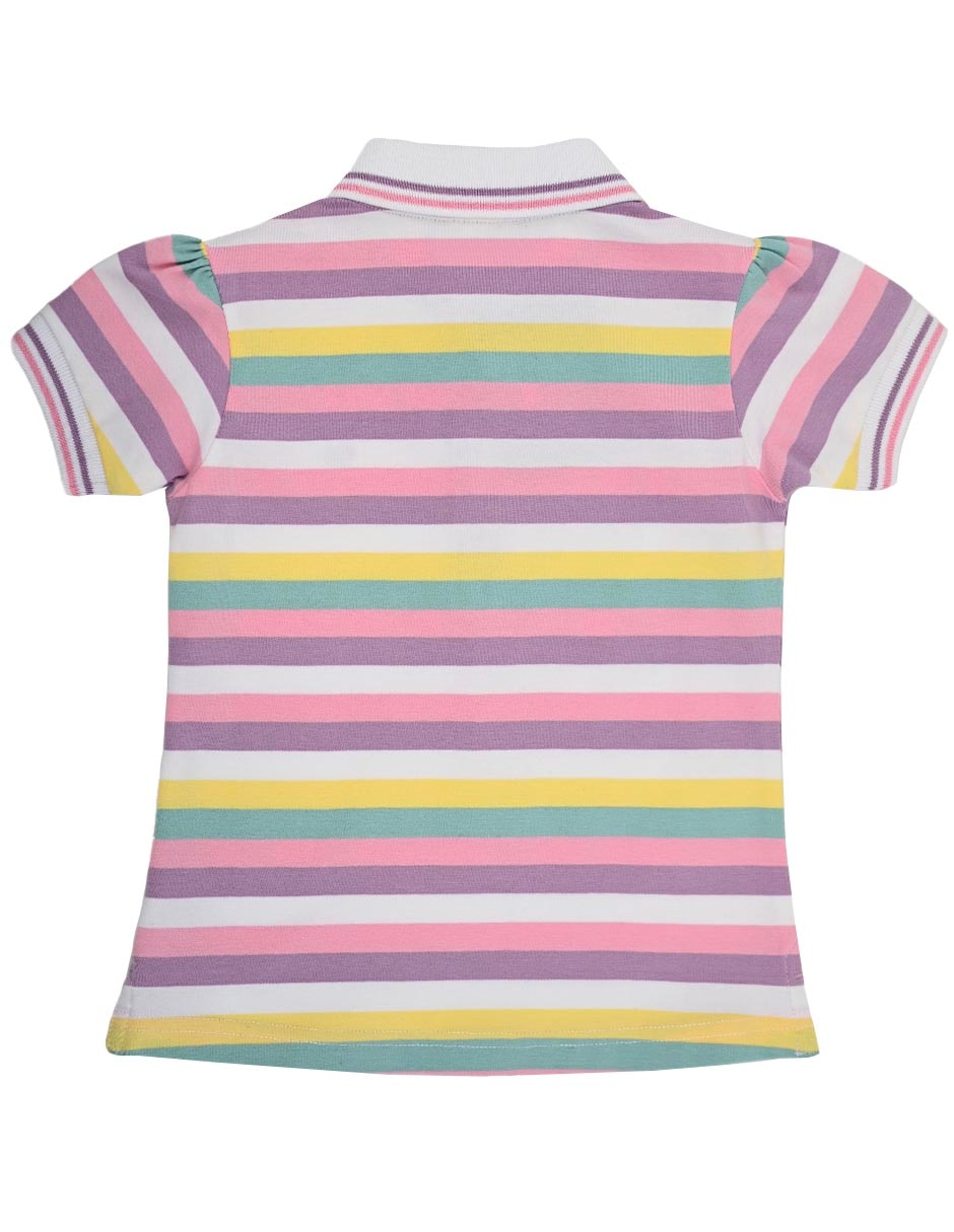 Playera tipo polo Bretty de algodón para niña 3