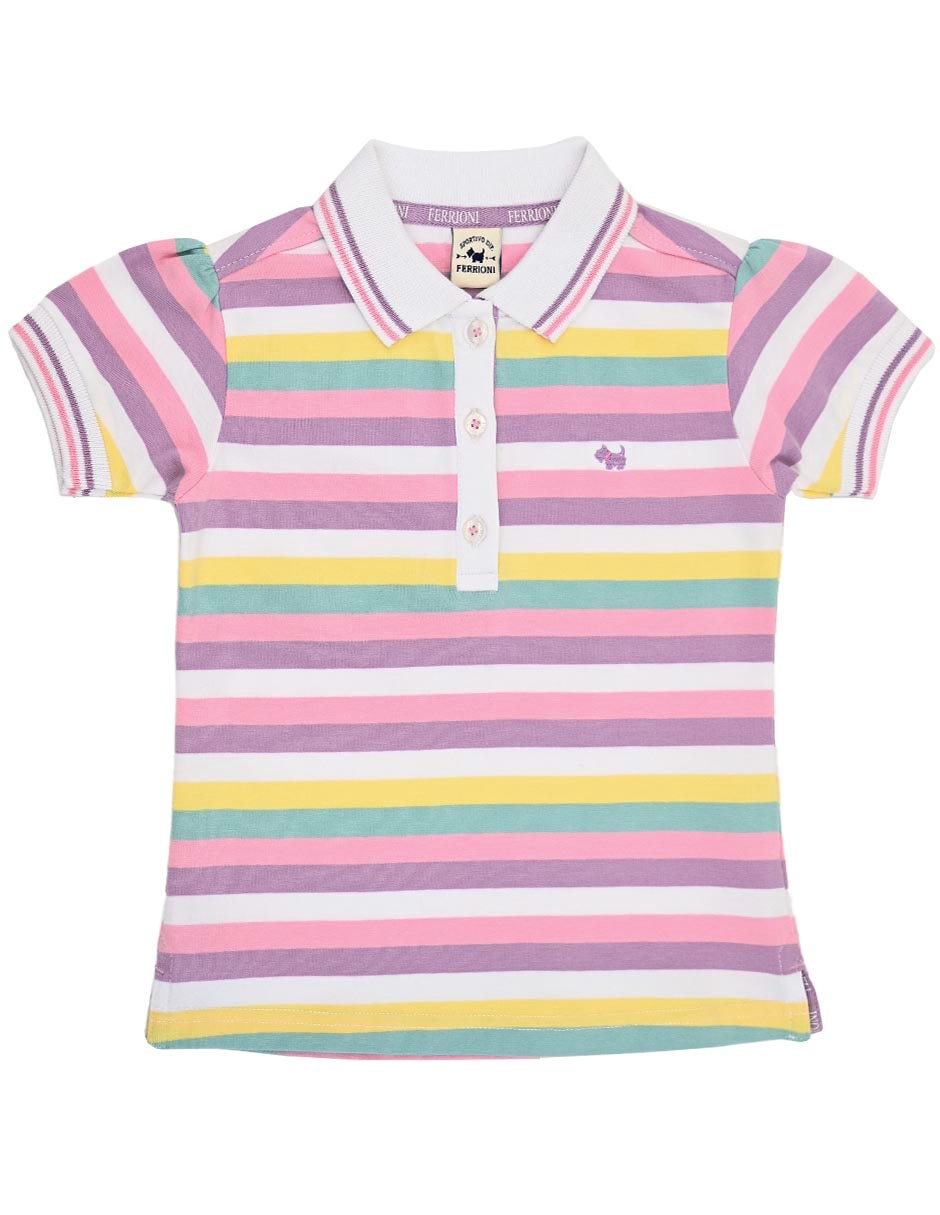 Playera tipo polo Bretty de algodón para niña Playera tipo polo Bretty de algodón para niña