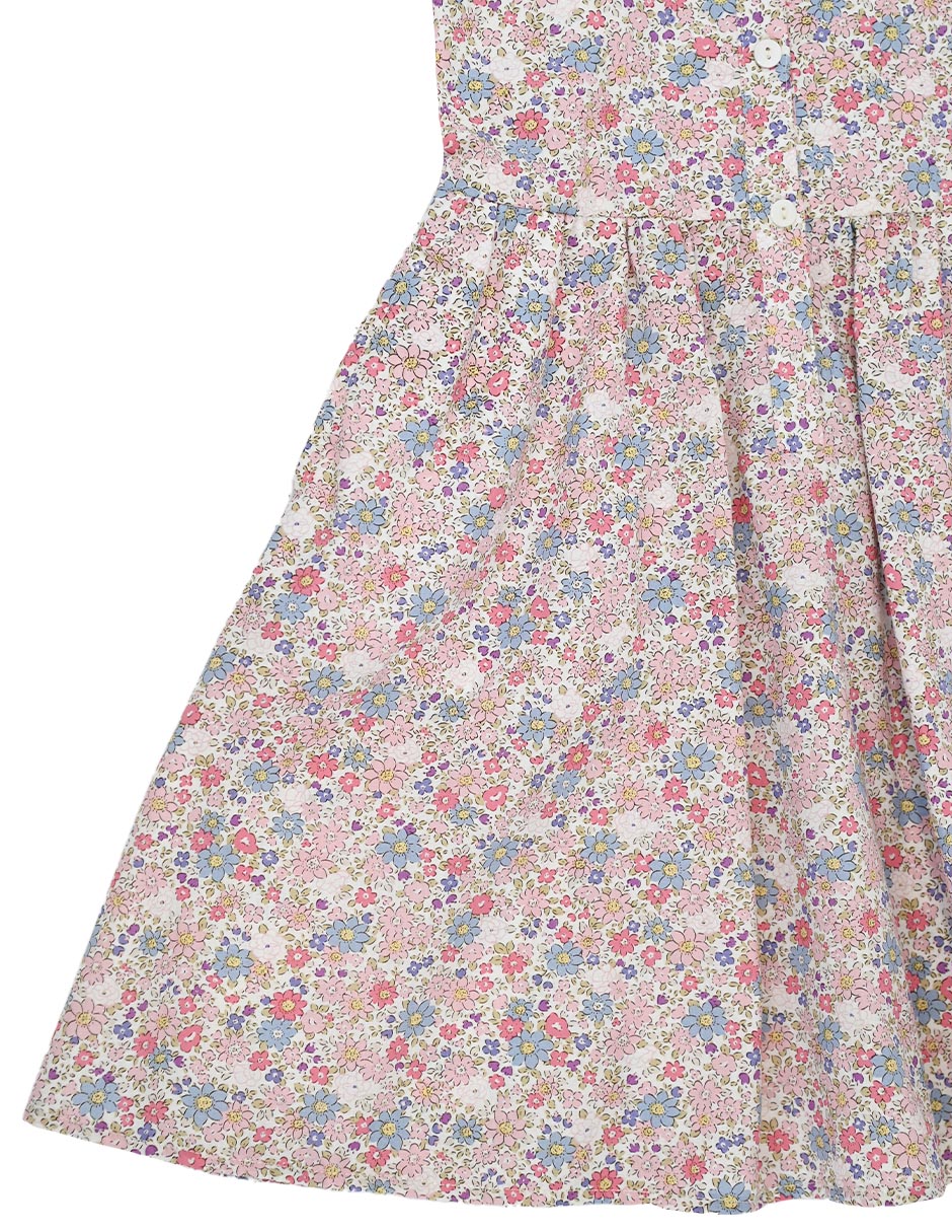 Vestido souci manga regular para niña 3