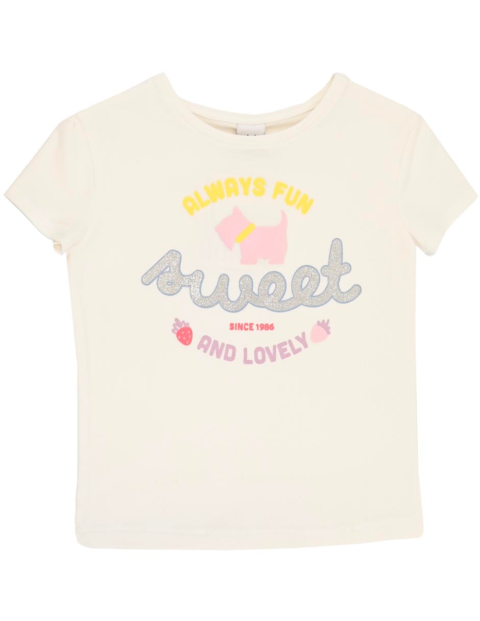 Playera Sweet manga corta para bebé niña Playera Sweet manga corta para bebé niña