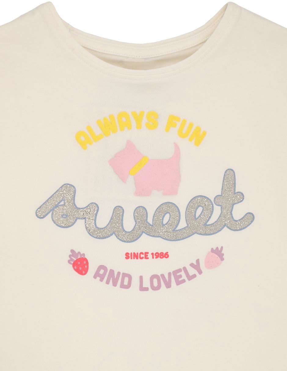 Playera sweet manga corta para niña 4