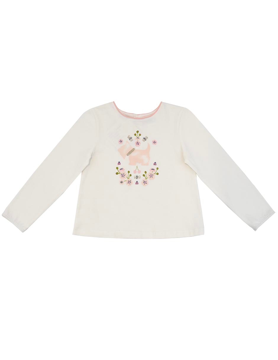 Playera Jacintha manga larga para bebé niña Playera Jacintha manga larga para bebé niña