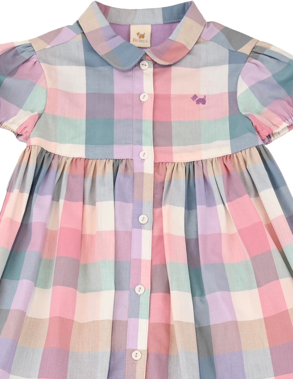 Vestido aiden manga regular para niña 2