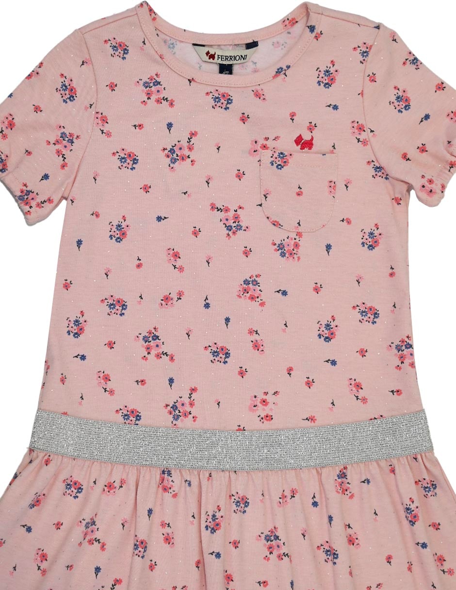 Vestido manga regular para niña 4