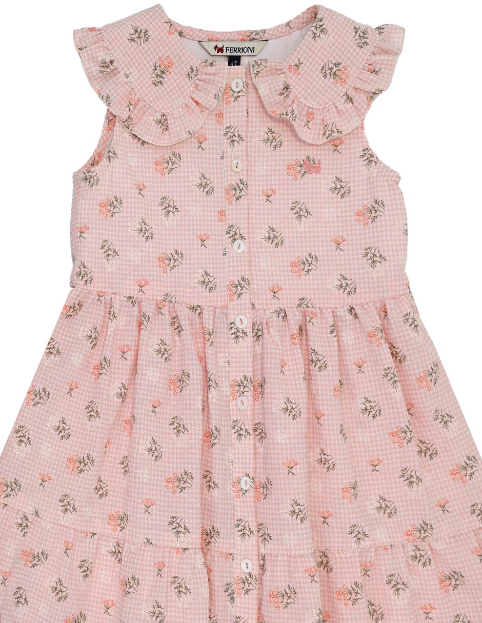 Vestido oranger manga regular para niña 2
