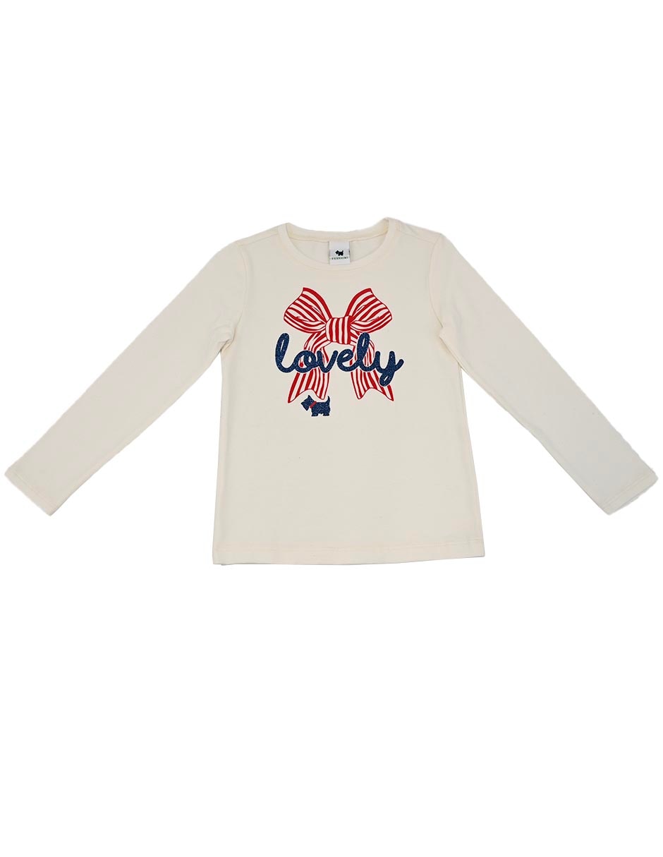 Playera love manga corta para niña