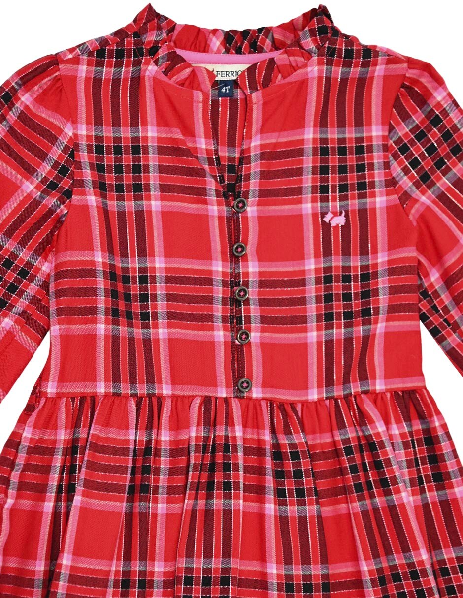 Vestido ahna manga regular para niña 4