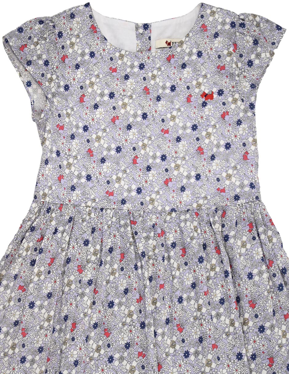 Vestido rustic manga regular para niña 4