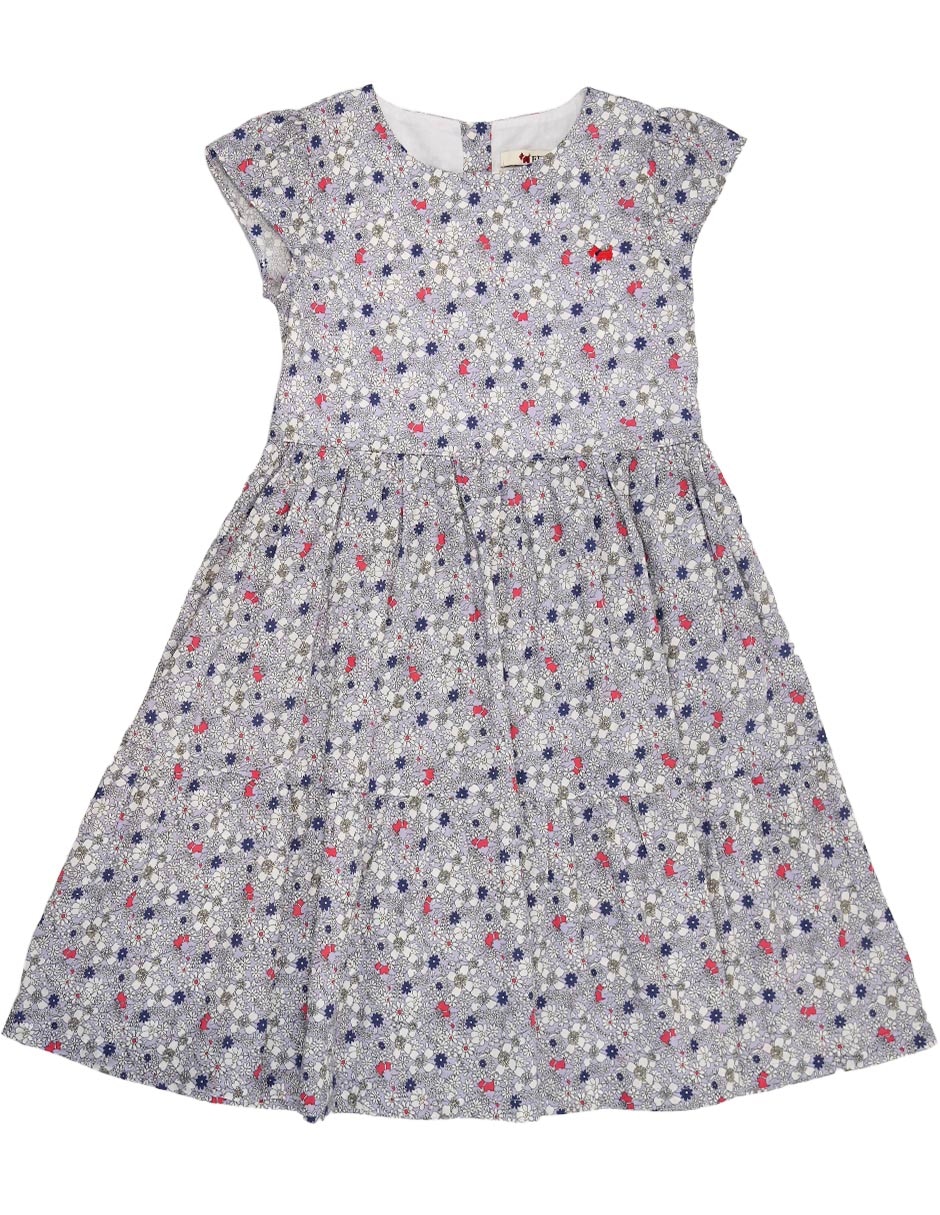 Vestido rustic manga regular para niña