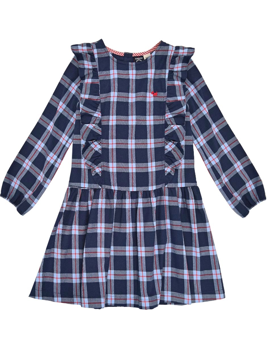 Vestido berani manga regular para niña
