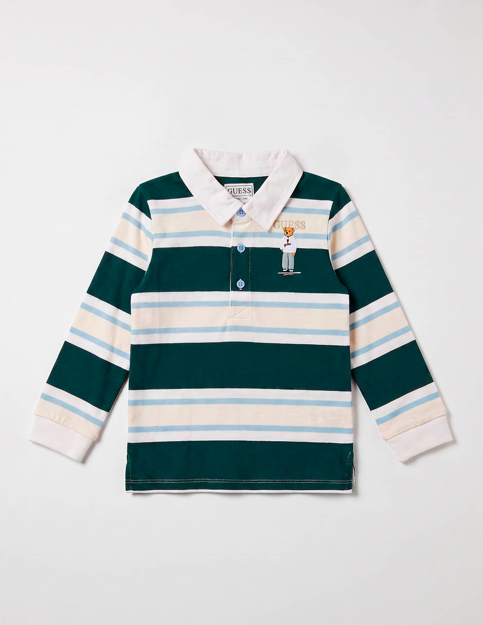 Playera tipo polo de algodón para niño Playera tipo polo de algodón para niño