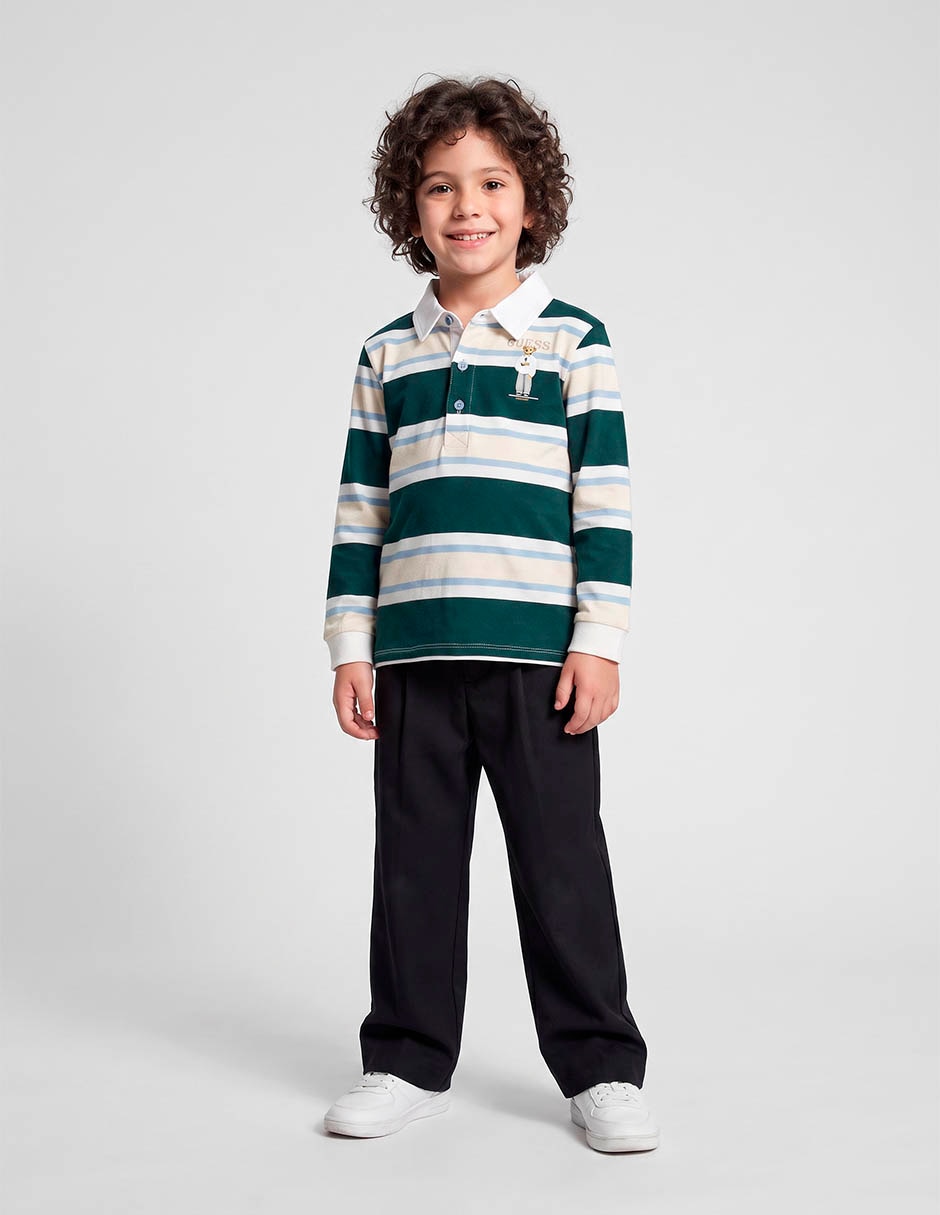 Playera tipo polo de algodón para niño 2