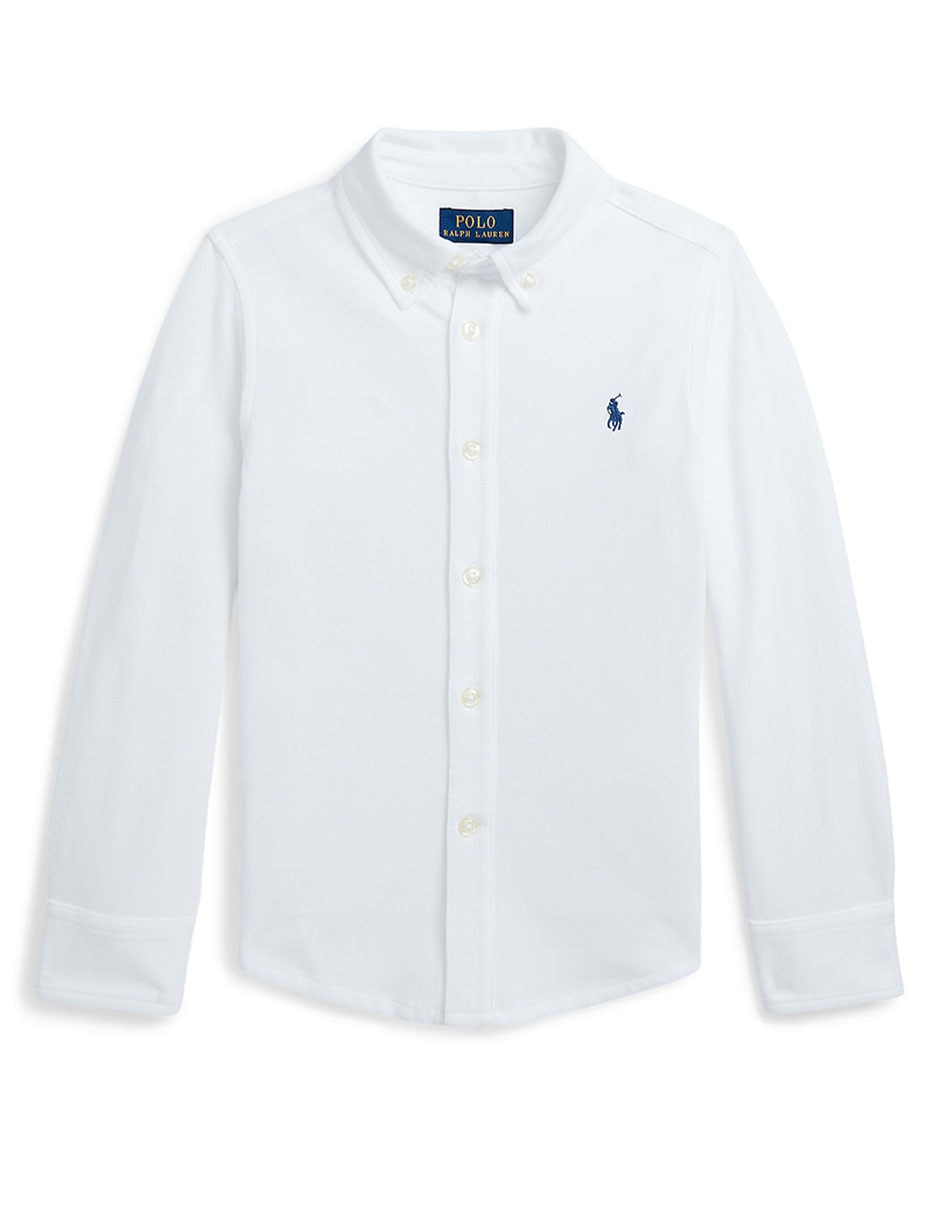Camisa casual de algodón manga larga para bebé niño