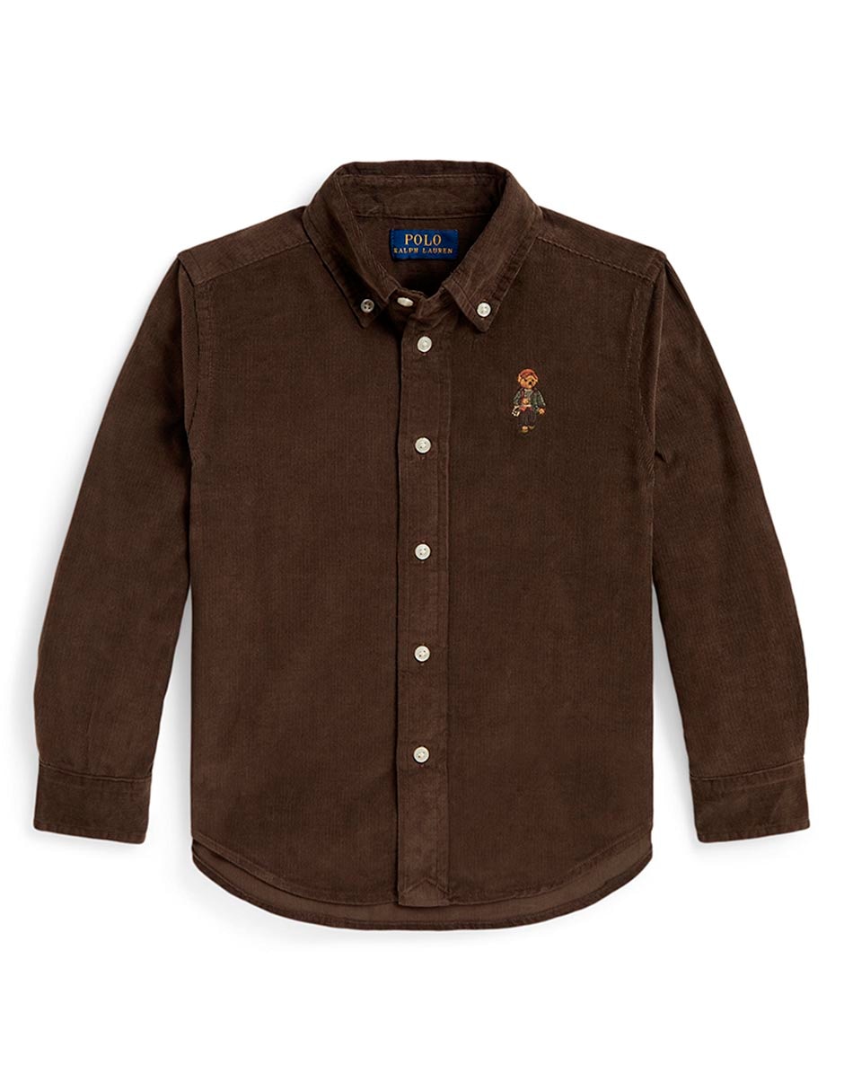 Camisa de algodón manga larga para niño Camisa de algodón manga larga para niño