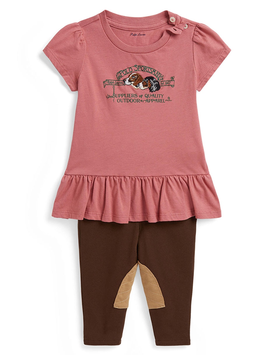 Conjunto casual de algodón para niña 2 piezas Conjunto casual de algodón para niña 2 piezas