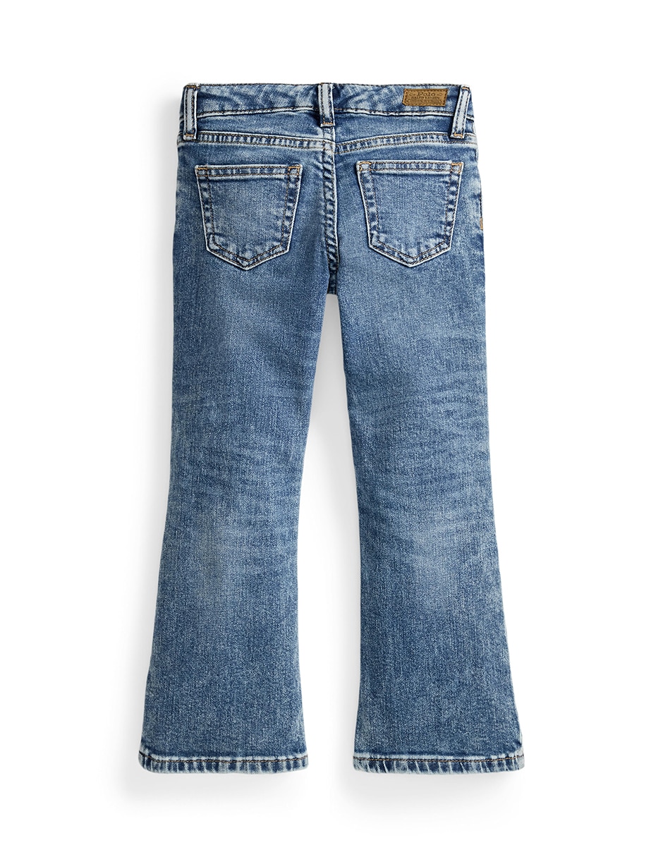 Jeans flare lavado stone wash para niña 2