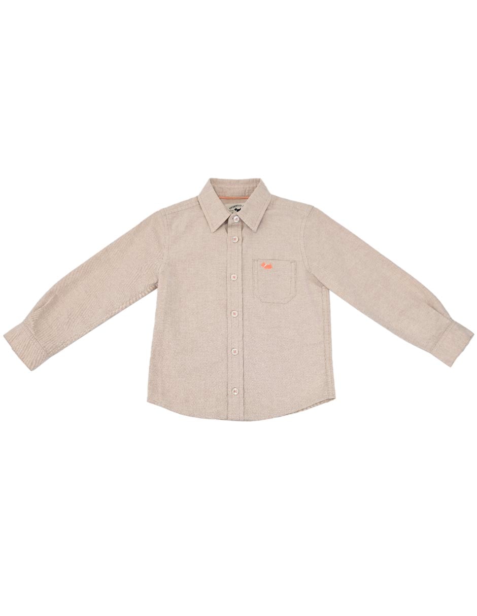 Camisa casual vitto de algodón manga larga para niño Camisa casual vitto de algodón manga larga para niño