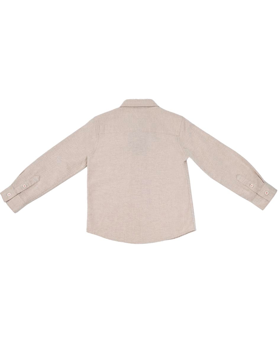 Camisa casual vitto de algodón manga larga para niño 3