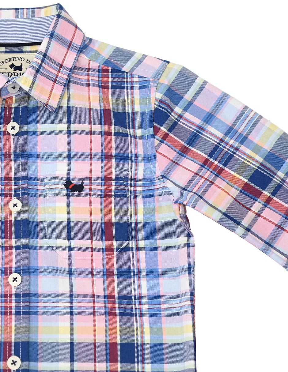 Camisa casual Kosuke de algodón manga larga para bebé niño 3