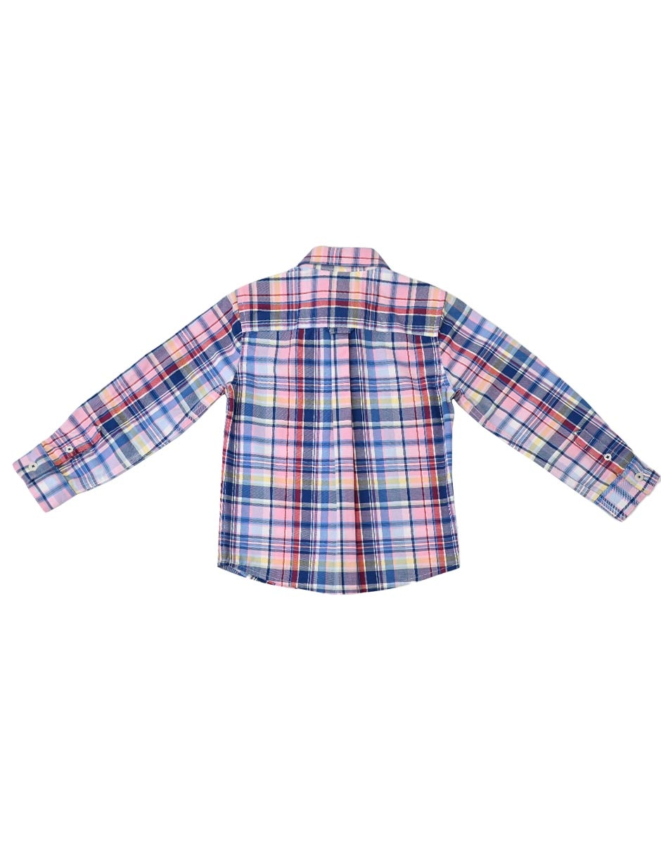 Camisa casual Kosuke de algodón manga larga para bebé niño 4