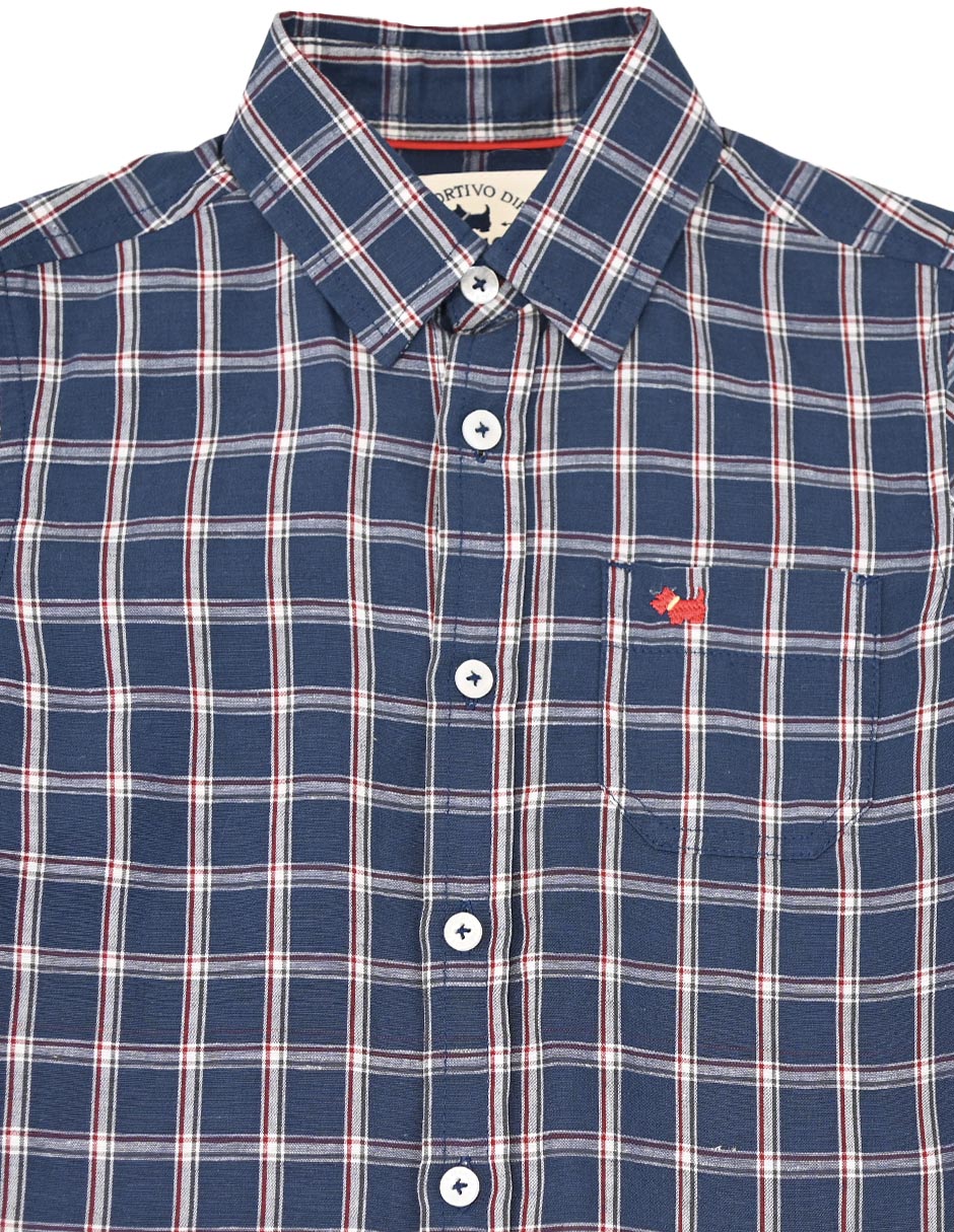 Camisa Teseo de algodón manga larga para niño